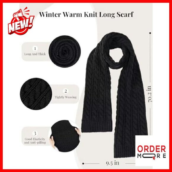 Fleece Lined Beanie Scarf Gloves Set Touchscreen Winter Accessories - Picture 4 of 8